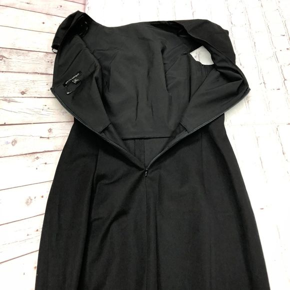 Banana Republic Women Cap Sleeve Sheath Dress Size 10 Cotton Blend Black B211 -3 - Picture 9 of 14